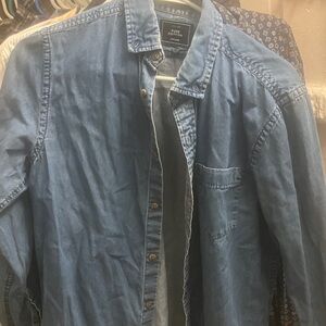 Men's Light Blue Denim Shirt Jacket